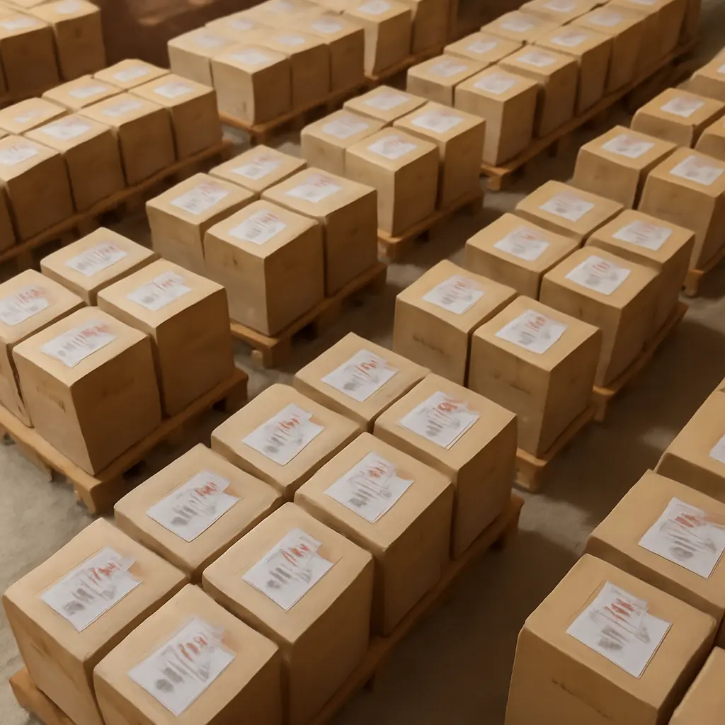 Коробки с радиодеталями Стопки коробок с электронными компонентами на складе