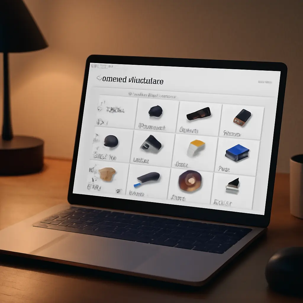 Экран ноутбука с онлайн-платформой для покупки электронных компонентов и радиодеталей